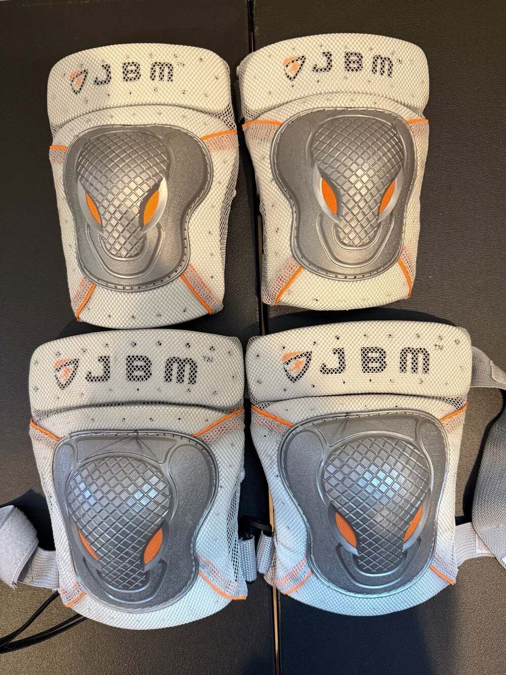 JBM Protective Knee and Elbow Pads Set Gray and Orange